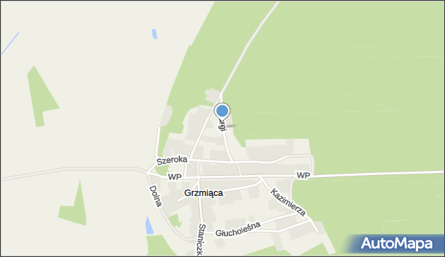 Grzmiąca gmina Cybinka, Skargi Piotra, ks., mapa Grzmiąca gmina Cybinka