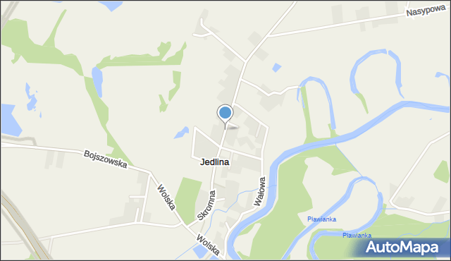 Jedlina gmina Bojszowy, Skromna, mapa Jedlina gmina Bojszowy