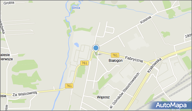 Kielce, Skwer Brzezinki, mapa Kielc