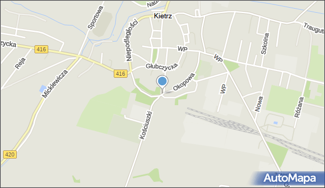 Kietrz, Skwer Sybiraków, mapa Kietrz