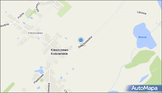 Kleszczewo Kościerskie, Skarszewska, mapa Kleszczewo Kościerskie