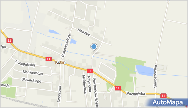 Kotlin, Skłodowskiej-Curie Marii, mapa Kotlin