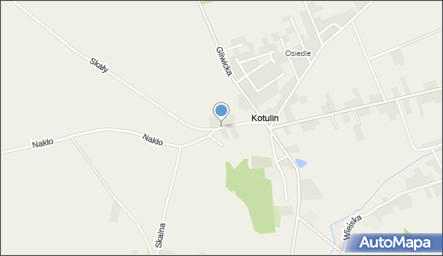 Kotulin gmina Toszek, Skalna, mapa Kotulin gmina Toszek