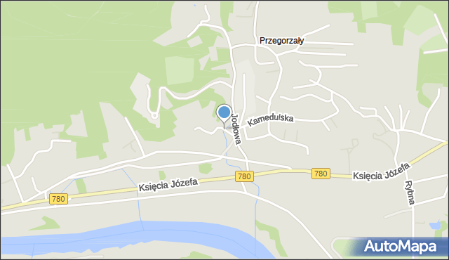 Kraków, Skibowa, mapa Krakowa