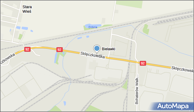 Kutno, Sklęczkowska, mapa Kutno