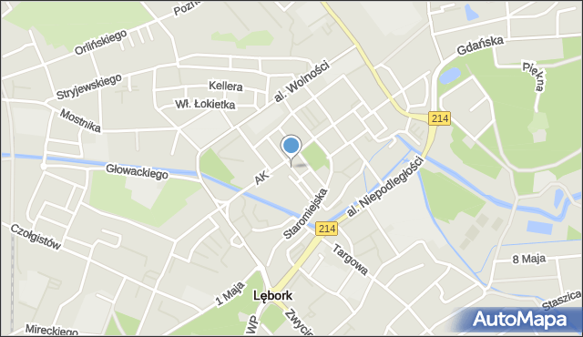 Lębork, Skłodowskiej-Curie Marii, mapa Lębork