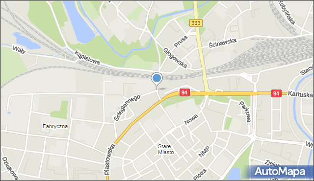 Legnica, Skłodowskiej-Curie Marii, mapa Legnicy