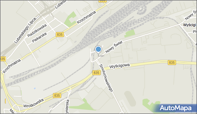 Lublin, Skwer Borowiczan, mapa Lublina