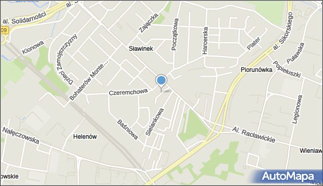 Lublin, Skrajna, mapa Lublina