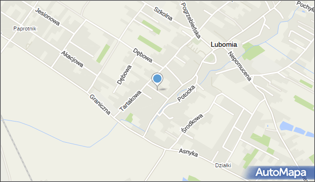 Lubomia, Skłodowskiej-Curie Marii, mapa Lubomia