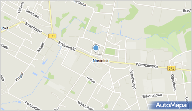 Nasielsk, Składowa, mapa Nasielsk