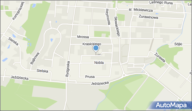 Niemcz, Skłodowskiej-Curie Marii, mapa Niemcz