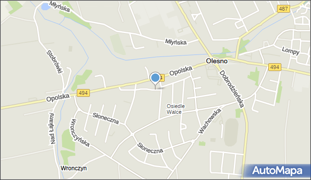Olesno, Skłodowskiej-Curie Marii, mapa Olesno