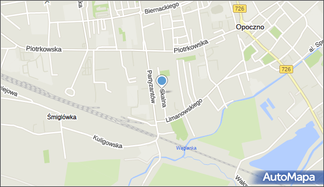 Opoczno, Skalna, mapa Opoczno