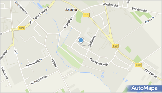 Parczew, Skłodowskiej-Curie Marii, mapa Parczew