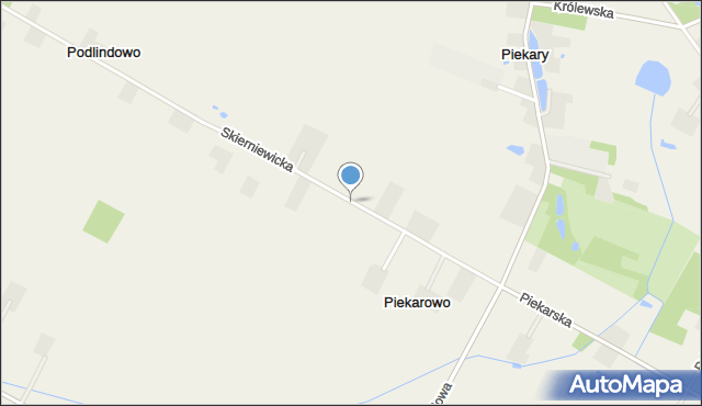 Piekarowo, Skierniewicka, mapa Piekarowo