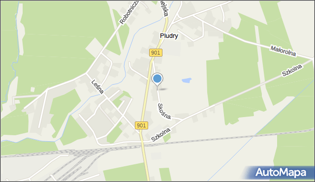 Pludry, Skośna, mapa Pludry