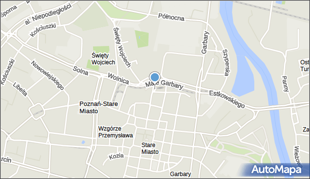 Poznań, Skwer Egera Akivy, rabina, mapa Poznania