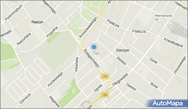 Poznań, Skargi Piotra, ks., mapa Poznania