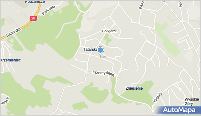 Przemyśl, Skalna, mapa Przemyśla