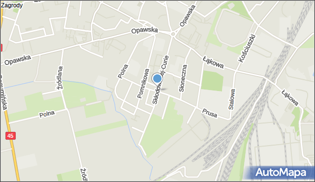 Racibórz, Skłodowskiej-Curie Marii, mapa Racibórz