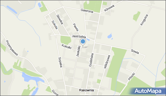 Rakownia, Skowronka, mapa Rakownia