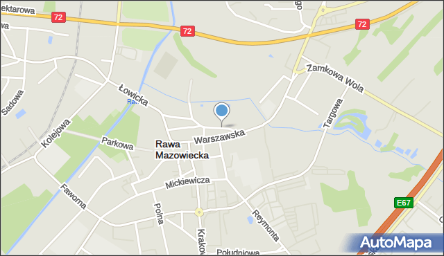 Rawa Mazowiecka, Skorupki Ignacego Jana, ks., mapa Rawa Mazowiecka