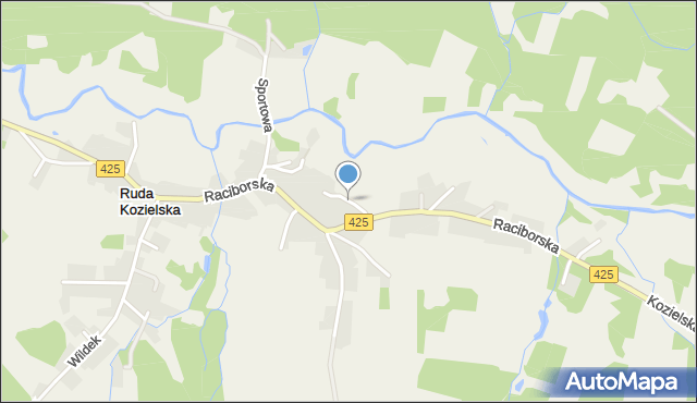 Ruda Kozielska, Skośna, mapa Ruda Kozielska