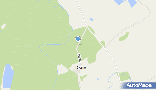 Skalno gmina Szczecinek, Skalno, mapa Skalno gmina Szczecinek