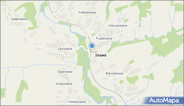 Skawa, Skawa, mapa Skawa