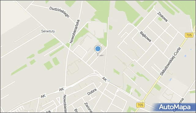 Skierniewice, Skrzypka Tadeusza, kapr. podch., mapa Skierniewic
