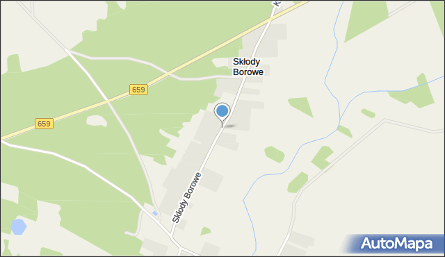 Skłody Borowe, Skłody Borowe, mapa Skłody Borowe