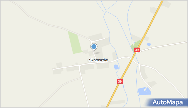 Skoroszów gmina Rychtal, Skoroszów, mapa Skoroszów gmina Rychtal