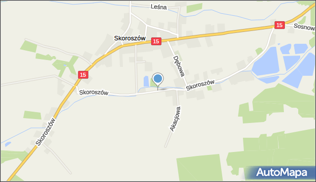 Skoroszów gmina Trzebnica, Skoroszów, mapa Skoroszów gmina Trzebnica