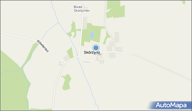 Skórzyno, Skórzyno, mapa Skórzyno