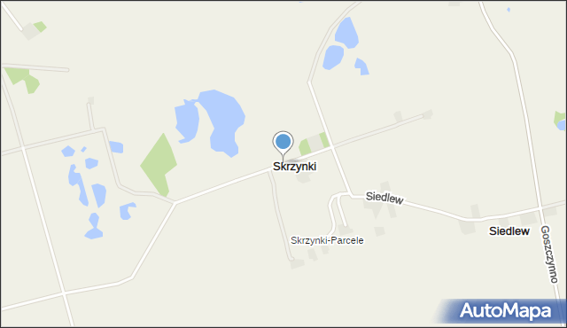 Skrzynki gmina Daszyna, Skrzynki, mapa Skrzynki gmina Daszyna