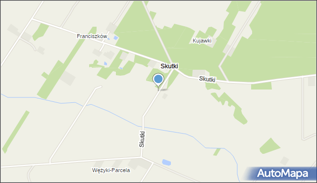 Skutki, Skutki, mapa Skutki