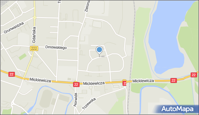 Starogard Gdański, Skłodowskiej-Curie Marii, mapa Starogard Gdański