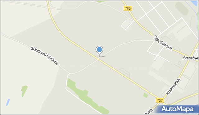 Staszów, Skłodowskiej-Curie Marii, mapa Staszów