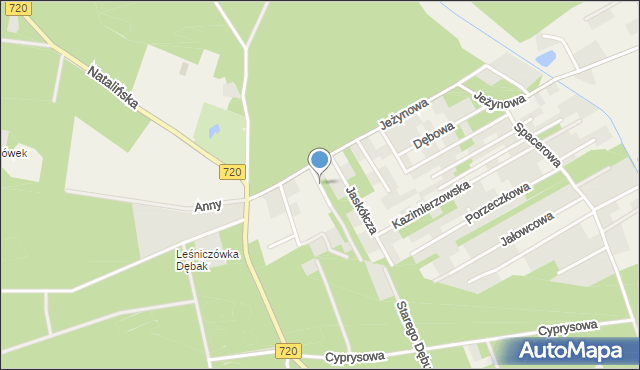 Strzeniówka, Skowronków, mapa Strzeniówka