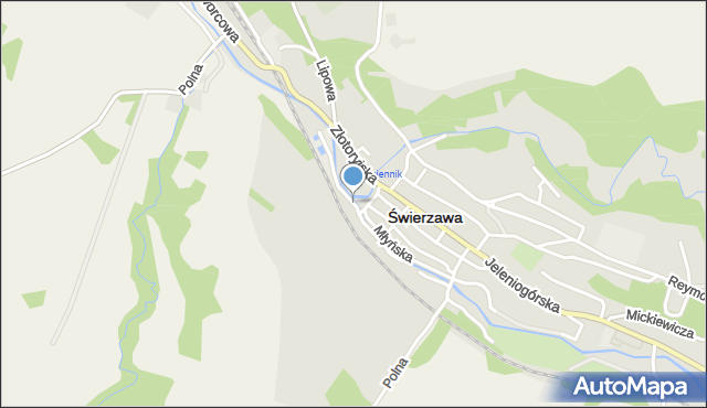 Świerzawa, Skowronia Góra, mapa Świerzawa