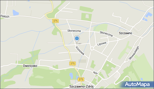 Szczawno-Zdrój, Skłodowskiej-Curie Marii, mapa Szczawno-Zdrój
