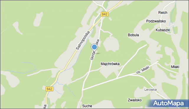 Szczyrk, Skrzyczeńska, mapa Szczyrk