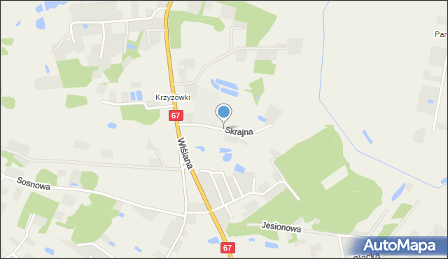 Szpetal Górny, Skrajna, mapa Szpetal Górny