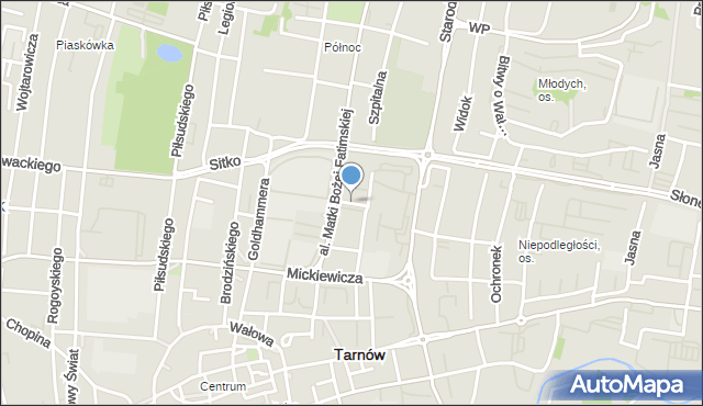 Tarnów, Skłodowskiej-Curie Marii, mapa Tarnów