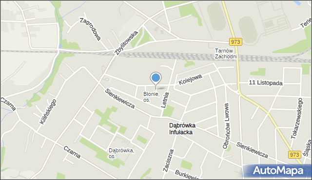 Tarnów, Skrzetuskiego Jana, mapa Tarnów