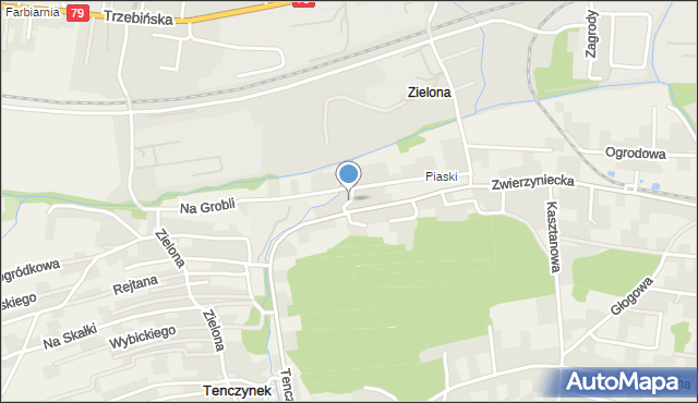 Tenczynek, Skośna, mapa Tenczynek