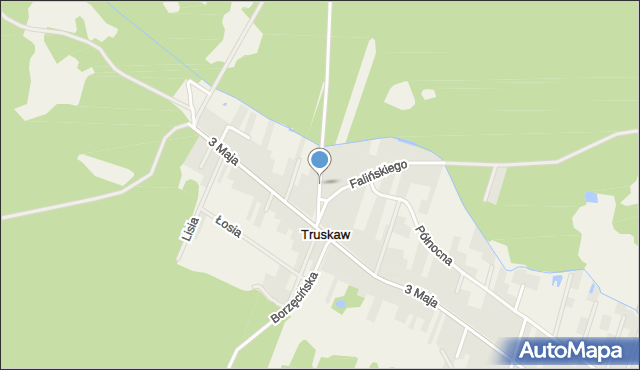 Truskaw, Skibińskiego Czesława, mapa Truskaw