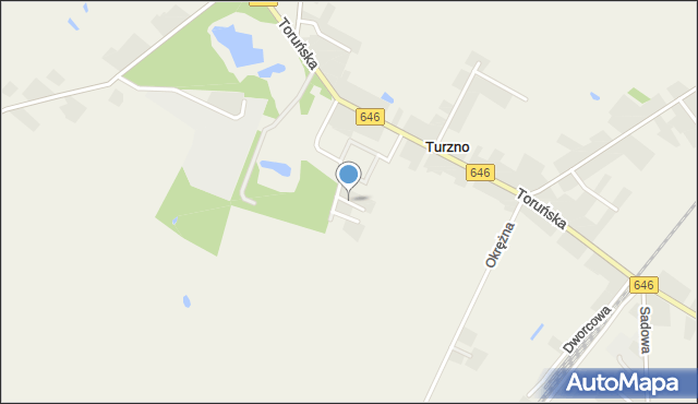 Turzno gmina Łysomice, Skryta, mapa Turzno gmina Łysomice