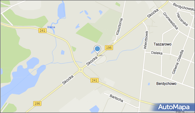 Wągrowiec, Skocka, mapa Wągrowiec